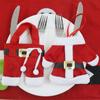 Suministros navideños Decoración de mesa navideña Juego de cuchillo y tenedor navideño Juego de vajilla navideña Ropa navideña
