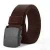 Cinto Popular de Lona Transfronteiriço para Homens, Cinto Esportivo, Cinto de Treinamento Militar com Fivela Lisa, Cinto Tipo Nylon que Pode Passar pela Verificação de Segurança