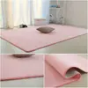 Tapete de sala de cor sólida minimalista em fleece de coral, tapete de resfriamento, tapete de tatame de área grande com pelo baixo para quarto ao lado da cama