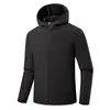 Chaqueta deportiva versátil de moda para exteriores para hombre y mujer, sudadera con capucha de caparazón blando para pareja 69-532AB