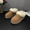 Zapatos de Algodón con Piel y Suela Gruesa para Mujer 2026 Estilo Coreano Nuevo Invierno Cuero y Piel Integrados Slip-on Zapatos de Piel Calzado de Exterior Birkenstock