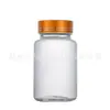 Botella Cápsula de Vidrio Esmerilado, Botella de Cordyceps, Botella para Pastillas, Botella de Medicina con Tapa, Botella Dispensadora, Botella Vacía para Suplementos de Salud, Botella de Vidrio Ámbar para Líquidos Orales