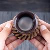 Posavasos Marrón XYT Posavasos Grueso Melena Juego de Té Almohadilla para Olla Marrón Tejido Tapete Aislante del Calor Accesorios para Ceremonia del Té Tapete para Taza de Té