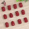 Mineral Crudo Oro Morado Arena Estéreo Zodiaco Pulsera Tejida Cuerda Roja Colgante Llavero Accesorios DIY Material
