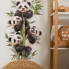 VA-E148 Panda Bambu Aquarela Desenho Animado Decoração de Quarto Sala de Estar Entrada Embelezamento Adesivos de Parede Autoadesivos Comércio Exterior