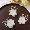 Original antigo bonito imitação pérola galho de árvore camélia diy feito à mão pulseira de dama de honra grampo de cabelo acessórios de cabelo material atacado