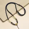 Cuerda de collar trenzada de ocho hilos hecha a mano de alta gama, Cuerda con colgante de nudo Wukong, Cadena para suéter, Cordón ajustable