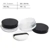 En Stock Al Por Mayor Envase de Material de Empaque para Polvos Sueltos de 5g 10g 20g con Borla, Caja Rellenable para Polvos Sueltos con Compartimento de Malla Elástica, Caja Vacía