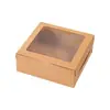 Caja de Empaque Simple para Cheesecake de 6/7/8/10 Capas Mousse Ligero de Queso Chiffon Caja para Pastel Vasco de Mil Capas Personalización