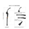 Bicicleta de Montaña Bicicleta Plegable Soporte para Pie Soporte de Estacionamiento Multifuncional Soporte de Pierna Ajustable Caballete Lateral Tipo Doble Viga