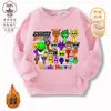 Caixa de Ritmo Sprunki Jogo Musical Periférico Roupas Crianças Moletom Algodão e Lã Casual Top 9