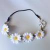 Diadema Floral para Mujeres y Niñas con Cinco Flores para Fotografía de Boda, Viajes, Vacaciones, Guirnalda de Playa, Girasol