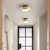 Lámpara de Techo para Pasillo Estilo Platillo Volador Nórdico Color Crema Lámpara de Techo para Balcón Lámpara de Entrada de Cristal Estilo Antiguo para Vestidor