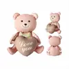 Modelado de dibujos animados oso mágico mate pastel estilo INS LOVEYOU confesión amor oso sentado globo de aluminio