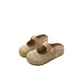 Mules de punta cerrada de moda para mujer para el verano, nuevas sandalias caladas 2026, sandalias tipo Birkenstock de suela gruesa sin cordones