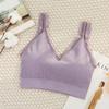 Encuentra el Camisolín de Encaje de Verano y Primavera con Cuello en V y Espalda Hermosa para Mujer, Nuevo Sujetador Interior Básico con Lote de Íntimos Acolchados