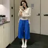 Calça Casual Sete Pontos Estilo Americano Feminina Verão 2026 Nova Solta de Cintura Alta Preguiçosa Emagrecedora Perna Larga Calça de Moletom Esportiva