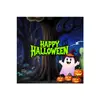 Banner de Porta de Garagem Halloween Amazon Transfronteiriço Decoração de Festa de Halloween Tecido de Fundo Atmosfera Tapeçaria