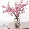 Novo Estilo Flor de Cerejeira Simulação Primavera Ano Novo Galhos de Flor de Pera Flores Artificiais Decoração de Sala de Estar Enfeites Decorações de Casamento Flor de Pessegueiro Transfronteiriço