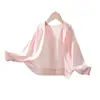 Ropa de Protección Solar para Niños Sensación Fresca de Seda de Hielo UPF50+ Ropa de Protección Solar Familiar Versión Suelta para Mujer Chaqueta de Protección Solar Ropa para la Piel