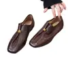 Mocasines Plisados Estilo Old Money Vintage para Mujer 2026 Nuevo Primavera Zapatos Pequeños de Cuero Británicos Versátiles para Commuting Tacón Grueso Zapatos Individuales