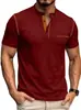 Marca independiente Europea y Americana para hombre talla pequeña sarga bloques de color casual deportivo talla extra cuello Henry transpirable secado rápido manga corta camisa polo