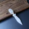 Daga Mágica de Cristal Natural Transfronteriza, Obsidiana, Amatista, Varita Mágica, Pieza Tallada, Brujería de Cristal, Artículos de Decoración para el Hogar
