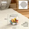 Cubo de Almacenamiento Transparente Multifuncional para el Hogar Caja de Almacenamiento Taburete de Almacenamiento para Juguetes de Peluche Infantiles Cesta de Almacenamiento para Artículos Varios Muñecas