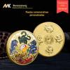Atacado de Fábrica Colorido Quatro Feras Míticas Medalha Comemorativa Dragão e Tigre Lutando Relevo Estéreo Estilo Chinês Moeda Comemorativa de Metal