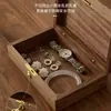 Caja de Almacenamiento Retro de Nogal para Artículos de Escritorio, Cosméticos, Joyero Creativo, Caja con Cerradura, Joyero para el Hogar, Caja de Madera Maciza