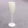 Copa de vino acrílica blanca para fiesta bar color imprimible LOGO resistente a caídas vaso de champán de PC