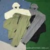 Traje de Otoño e Invierno 2025 Nuevo Pantalones de Seda Helada de Secado Rápido Chaqueta Deportiva Casual con Cremallera y Capucha Ropa de Protección Solar para Hombres y Mujeres Tendencia