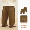 Kaka Panda Roupas Infantis Crianças Algodão Puro Tecido Calça Longa Calças para Meninos Calças para Meninas Roupas de Outono Calças Casuais de Outono para Bebê Tendência