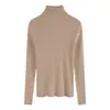 Suéter de Cuello Alto Otoño e Invierno Nuevo Año Nuevo Nuevo Negro Tejido Superior Pulóver de Moda Versátil Camisa Base Adelgazante Ropa Interior para Mujer
