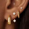 Brincos Grandes de Gota em Cobre Banhado a Ouro Estilo Europeu e Americano Conjunto de Brincos Levemente Luxuoso de Alta Qualidade Exclusivo Transfronteiriço Conserva a Cor Ecológico