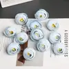 Botões de Flores Artificiais, Cabeças de Flores Pequenas, Acessórios de Cabelo Artesanais DIY, Acessórios de Flor para Pulso, Decoração de Parede de Fundo para Casamento com Flores Artificiais