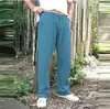 Nuevos Pantalones Largos de Verano Pantalones de Playa con Bolsillo Cordón Diseño de Cordón Elástico, Pantalones Largos Casuales Simples Transpirables Moda