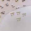Celebridad de Internet Mini Nueva Aleación Pajarita Joyería para Uñas Plata Estéreo Dulce y Genial Arte de Uñas Decoraciones para Uñas