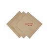 Servilletas ecológicas de pulpa de bambú de color natural, personalizables con logotipos imprimibles, servilletas cuadradas marrones personalizadas de fábrica para hoteles y catering.