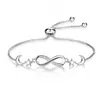 Explosiones Europeas y Americanas Pulsera Ajustable de 8 Caracteres para Mujer Personalizada Simple Extraíble Pulsera de Circonita Joyería de Moda para Mujer de Amazon