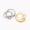 Anillos de Dos Tonos en Capas Estilo Influencer Europeo y Americano de Moda, Unisex, Exquisitos y Versátiles