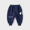 Pantalones de Bebé Otoño e Invierno Forrados de Felpa Clase A Pantalones Largos para Bebé Pantalones Casuales para Niños Pantalones de Chándal de Otoño para Niños y Niñas para Salir