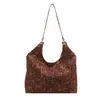 Bolso de Axila Estampado de Leopardo de Gran Capacidad para Mujer 2025 Nuevo Bolso de Hombro de Moda Bolso Tote Casual Retro Simple para Viajar