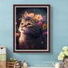 Pintura de diamantes DIY con mosaico de Amazon, gato de color, pintura de ladrillo de diamantes completa, punto de cruz, pintura decorativa, fabricantes transfronterizos, lote