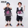 Traje de Baile Callejero Infantil Moderno para Actuación Niños Hip-Hop Marca de Moda Traje Holgado para Actuación Conjunto de Tres Piezas