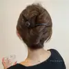 Novo Prendedor de Cabelo Torcido Vintage 2025 para Mulheres, Elegante Prendedor de Coque na Nuca Cor de Rosa, Acessório de Cabelo Tipo Grampo