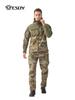 Conjunto de Jaqueta Softshell para Exterior, Roupa de Montanhismo Softshell Quente para Outono e Inverno, Jaqueta Tática Cardigan de Duas Peças para Homens