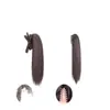 Peruca de Rabo de Cavalo Reto para Mulheres com Laço Estampado de Leopardo, Presilha de Garra, Rabo de Cavalo Alto em Cascata Trançado, Cabelo Sintético que Aumenta o Volume, Mecha de Cabelo para Coroa Alta