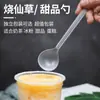Cuchara desechable cuchara de cabeza redonda mismo estilo que el té antiguo cuchara para té con leche mango largo restaurante comercial profundización engrosada endurecida puesto