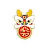 National Tide Red Festive Lion Dance Metal Badge Auspicious Fortune Ano Novo Animal Lion Dance Broche Roupas Acessórios